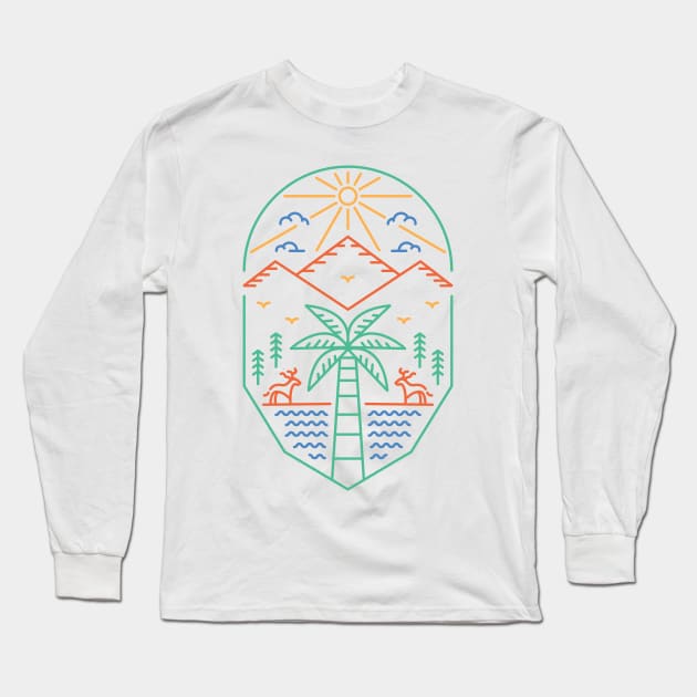 Palm and Outdoor 1 Long Sleeve T-Shirt by VEKTORKITA